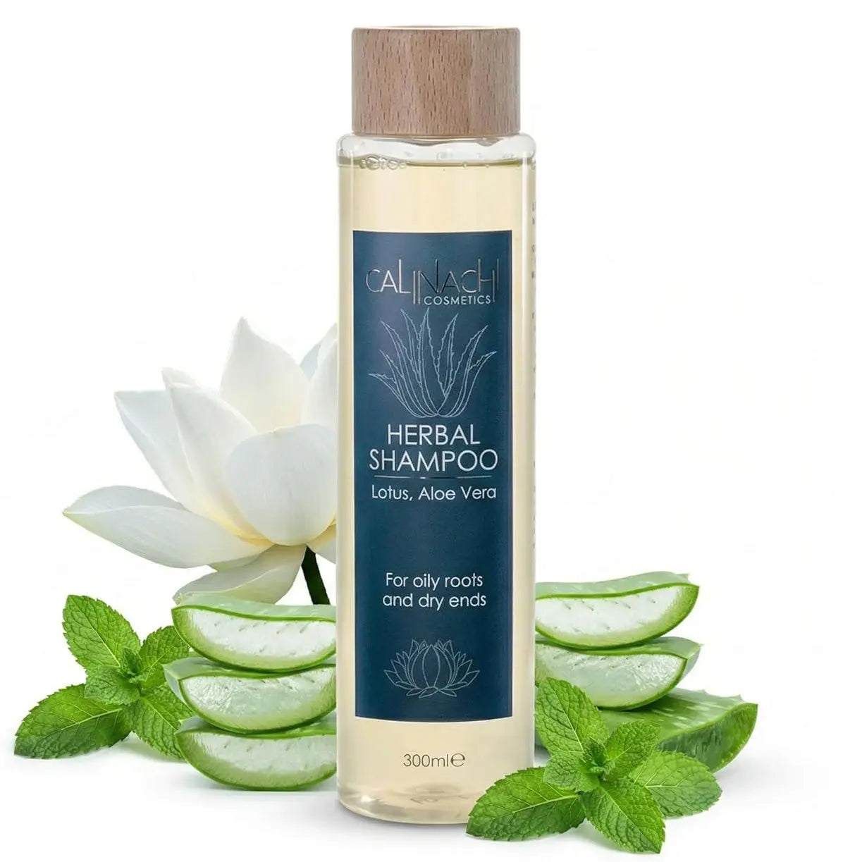 Oily Scalp and Dry Ends Herbal Shampoo, Sulfate free, 300ml. CALINACHI Cosmetics