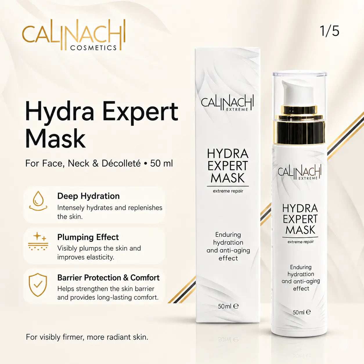 Full Therapy for Intensive Care Face, Neck and Décolleté SkinCare Set CALINACHI Cosmetics