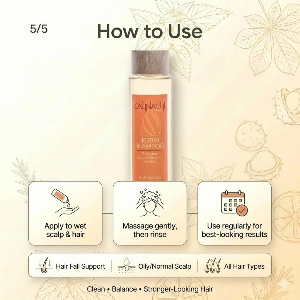 Anti Hair Loss Herbal Shampoo, Sulfate Free, 300ml. haircare CALINACHI Cosmetics