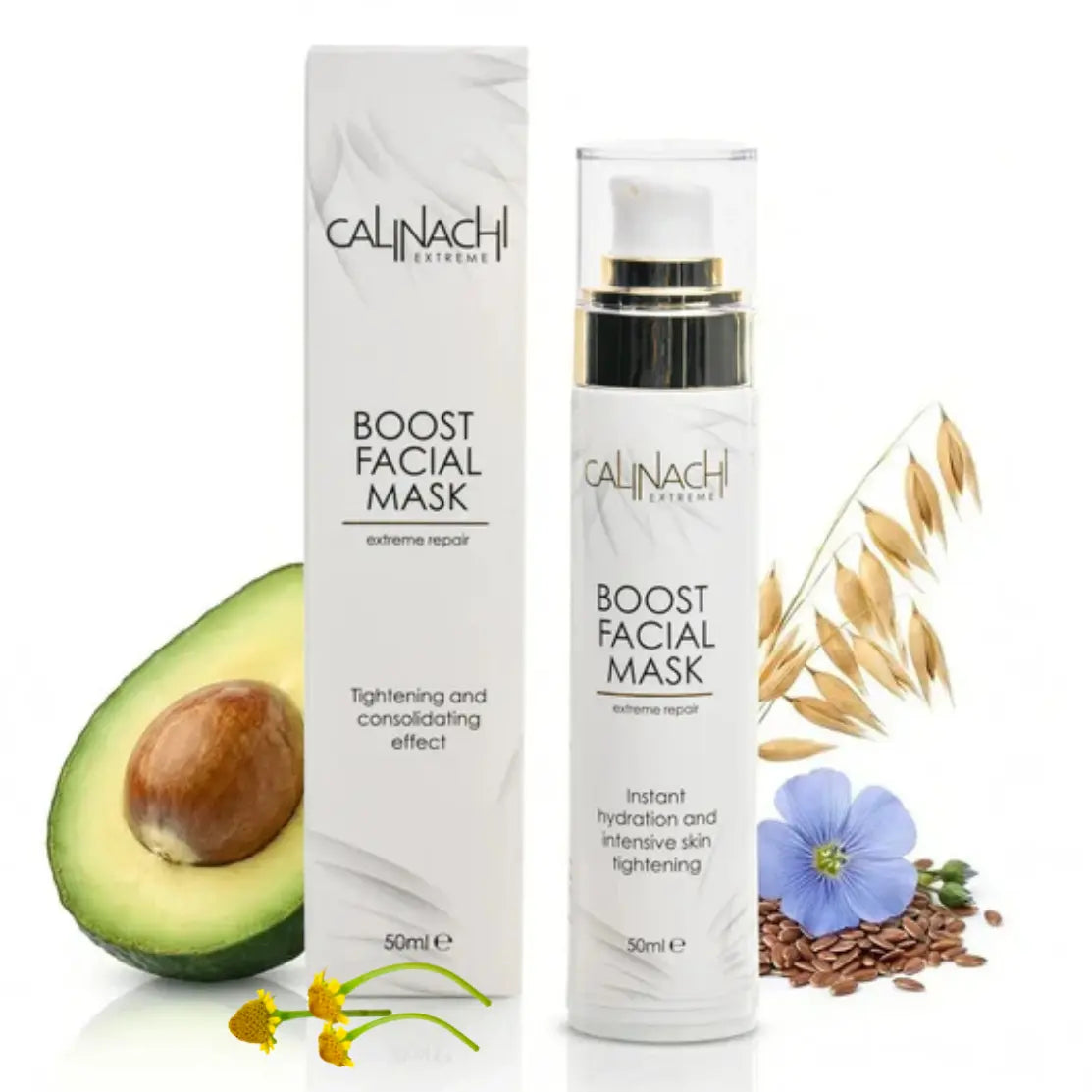 Boost Mask for Face, Neck, and Décolletage, 50ml. skincare CALINACHI Cosmetics