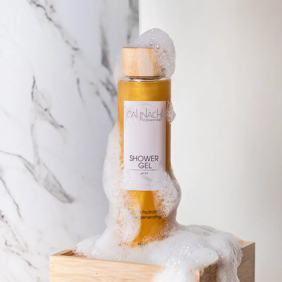 Shower Gel, Lotus and Centella extract, pH 5.5, 300ml.  CALINACHI Cosmetics