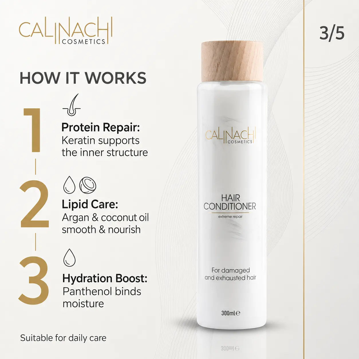 Fiber Damage Repair for Dry Hair Recovery HairCare Sets CALINACHI Cosmetics