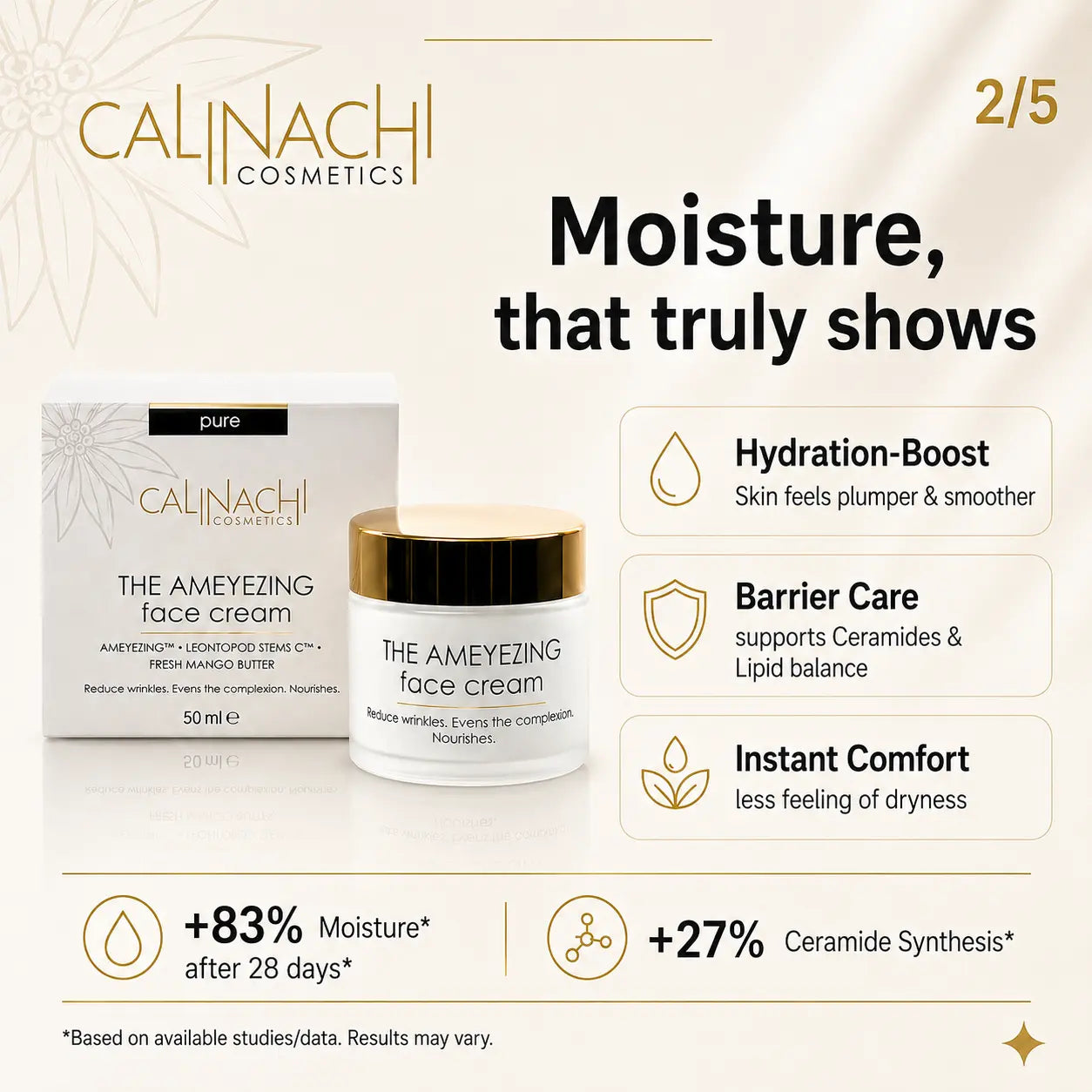 The Ameyezing REGENERATING Face Cream, 50ml. skincare CALINACHI Cosmetics