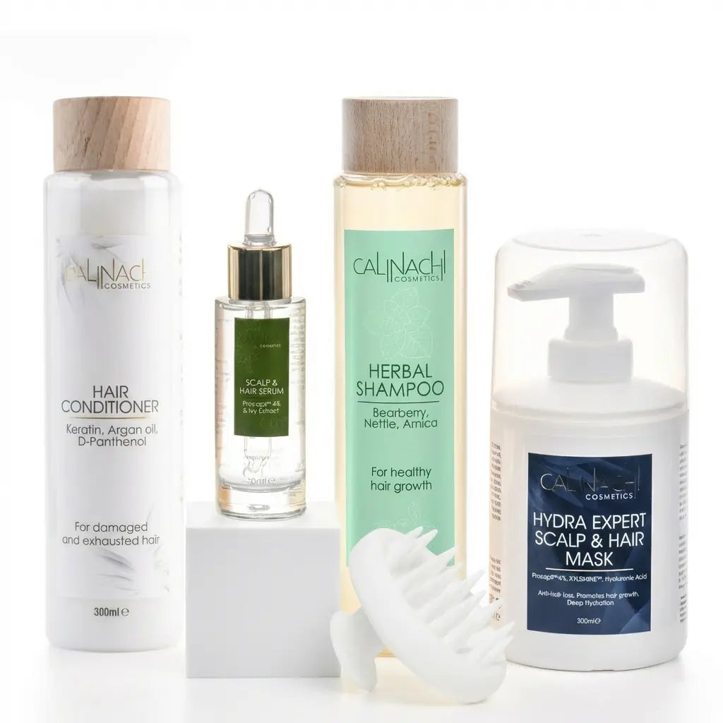 Stress Response / Shedding Support / Recovery Routine / Stress-Driven Hair Shedding Therapy HairCare Sets CALINACHI Cosmetics