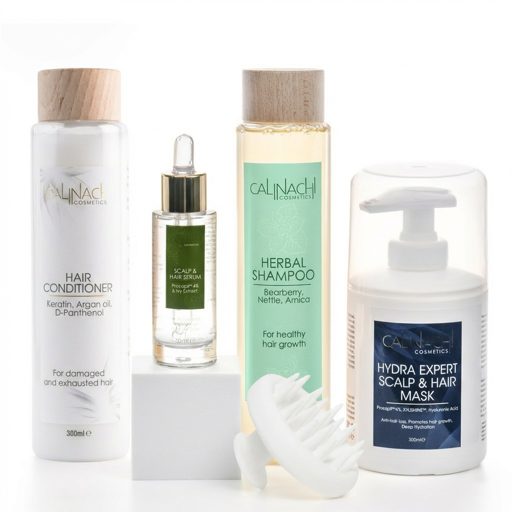 Stress Response / Shedding Support / Recovery Routine / Stress-Driven Hair Shedding Therapy HairCare Sets CALINACHI Cosmetics